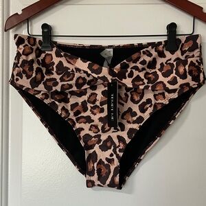 NWT Tempt Me Leopard Print Bikini Bottoms